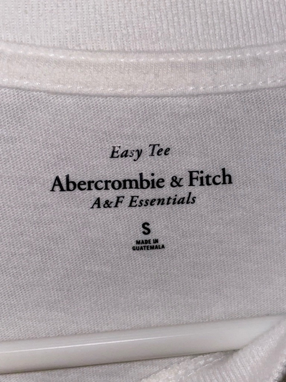 Abercrombie & Fitch White Easy Tee - A&F Essentials